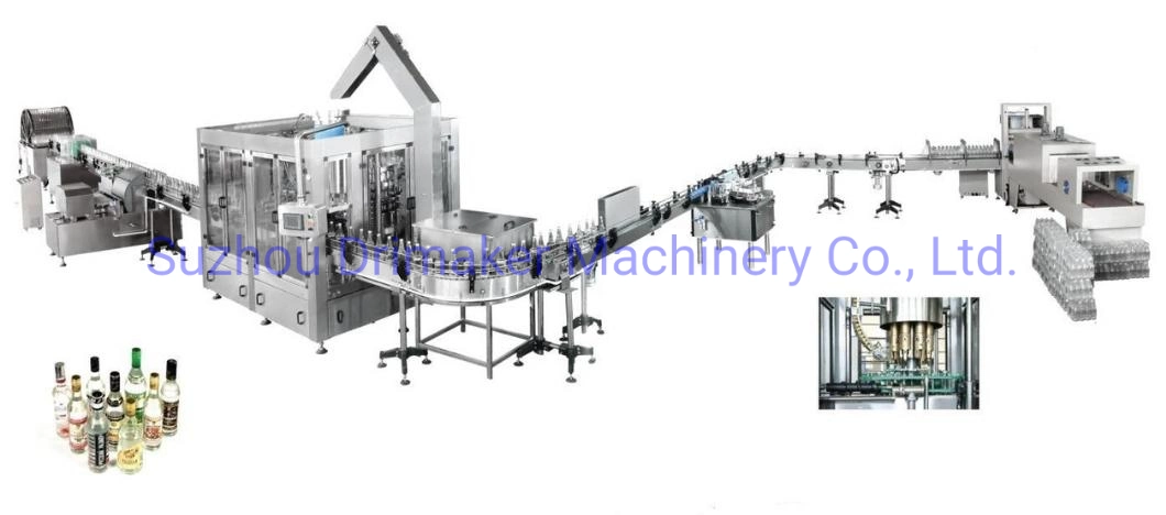 Automatic Beer Alcohol Wine Beverage Juice Filling Machine for Glass Bottle