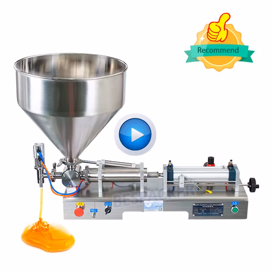 Semi automatic ice cream water liquid honey juice sauce soft drink tomato paste filling machine