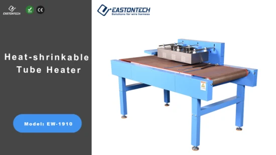 Équipement de chauffage de tube de rétrécissement thermique de câble métallique avec avec la bande de conveyeur auxiliaire