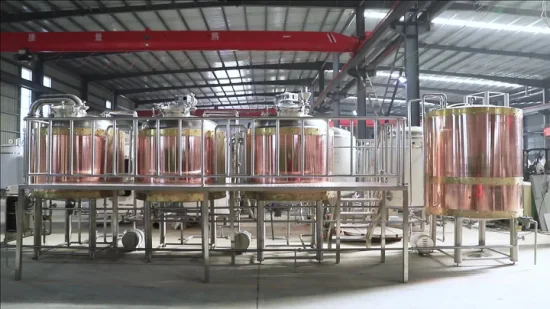 équipement micro d'usine de bière de bouilloire de brassage de bière d'équipement de brasserie de cuivre de 5bbl 7bbl